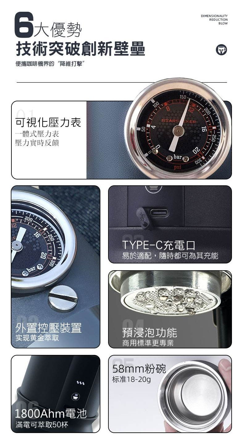 Super 58便攜式咖啡機 福利品