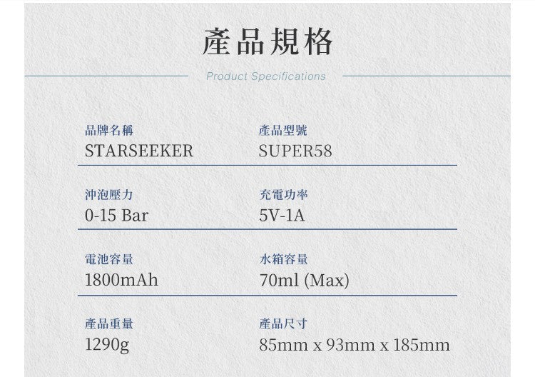 Super 58便攜式咖啡機 福利品