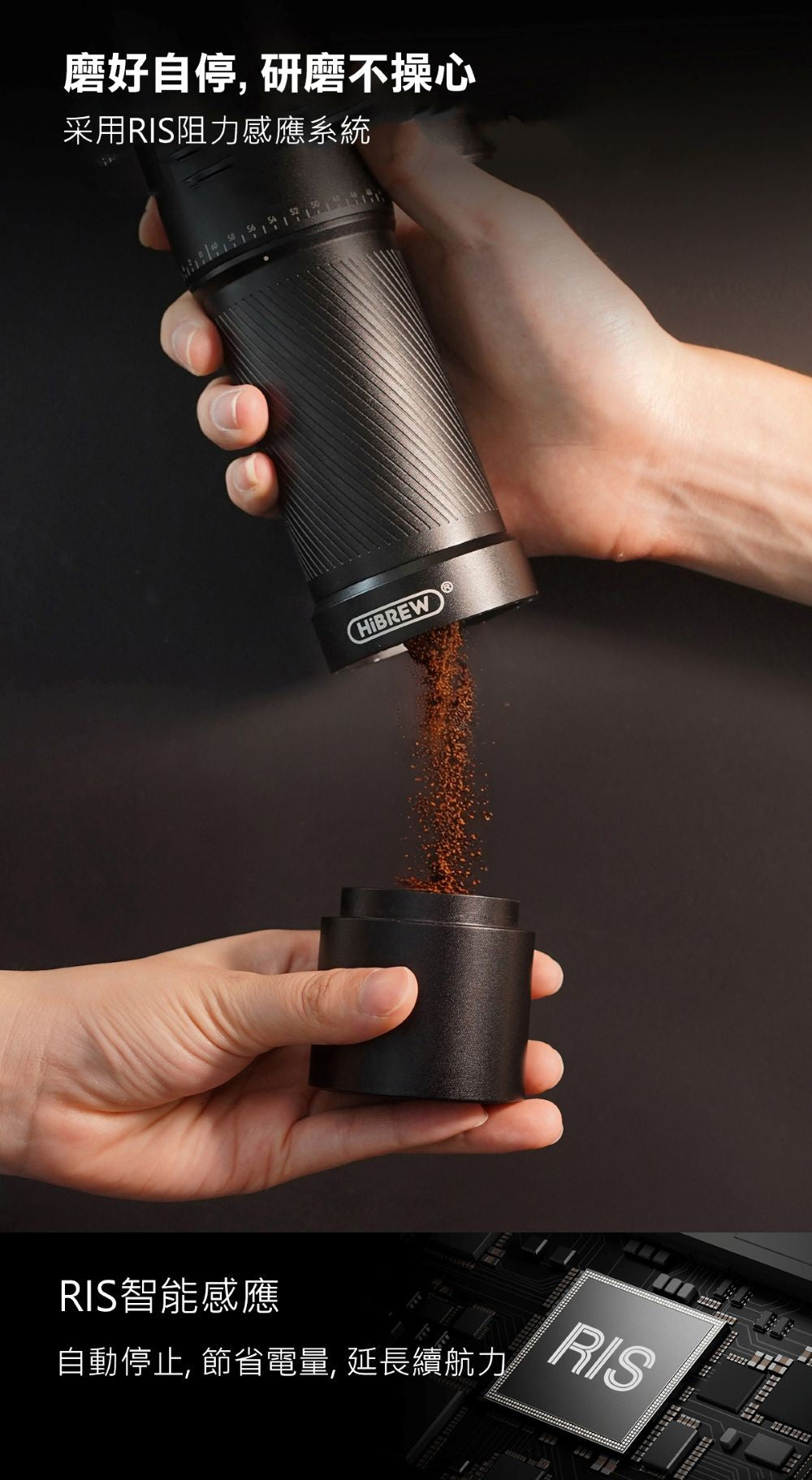 HiBREW G4C 二合一  電動X手搖磨豆機