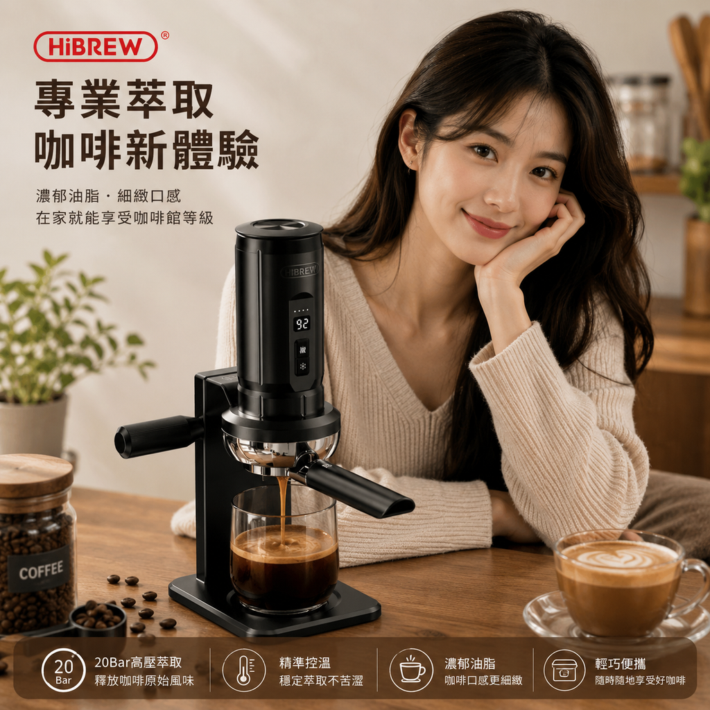 HiBREW咖喜萃H4C便攜式咖啡機【新品】競技大師版配件套裝（不含機器）