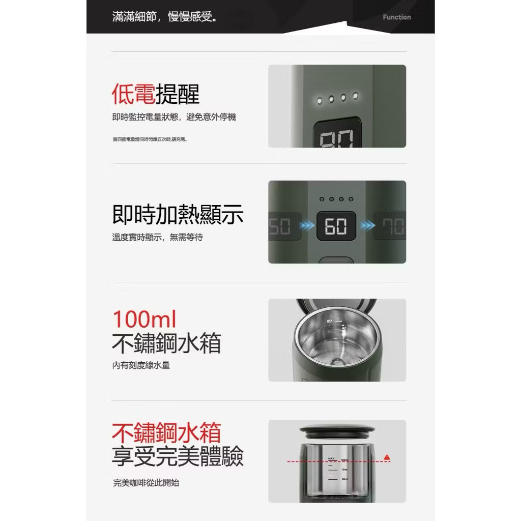 【HiBREW】H4C 攜帶式咖啡機 <經典版> 便攜式咖啡機 義式濃縮咖啡機 膠囊咖啡機